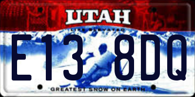 UT license plate E138DQ