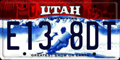 UT license plate E138DT