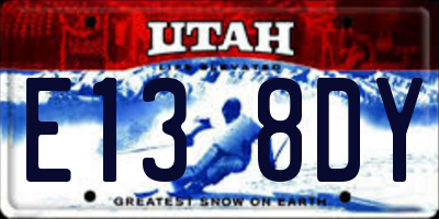 UT license plate E138DY
