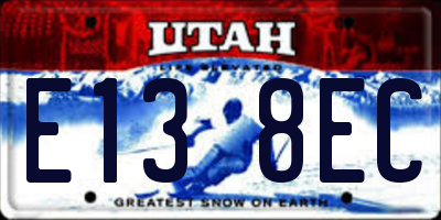 UT license plate E138EC