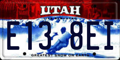 UT license plate E138EI