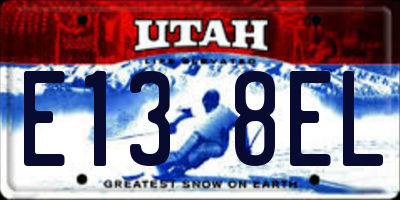 UT license plate E138EL