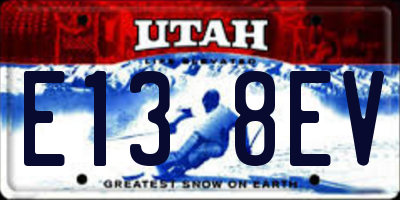 UT license plate E138EV