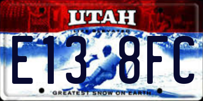 UT license plate E138FC