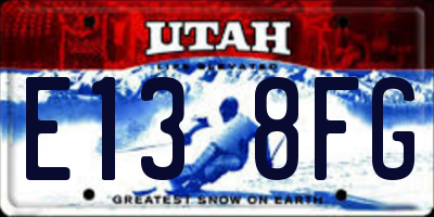UT license plate E138FG