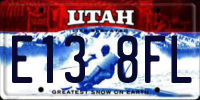 UT license plate E138FL