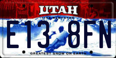 UT license plate E138FN