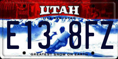 UT license plate E138FZ