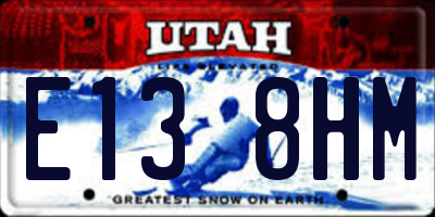 UT license plate E138HM