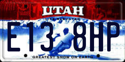 UT license plate E138HP