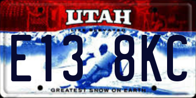 UT license plate E138KC