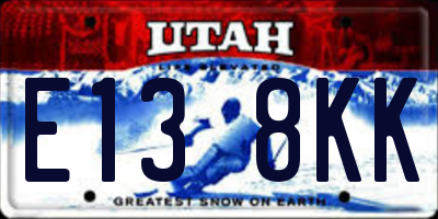 UT license plate E138KK