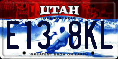 UT license plate E138KL
