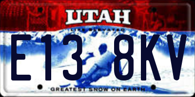 UT license plate E138KV