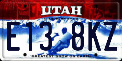 UT license plate E138KZ