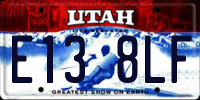 UT license plate E138LF