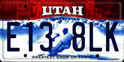 UT license plate E138LK