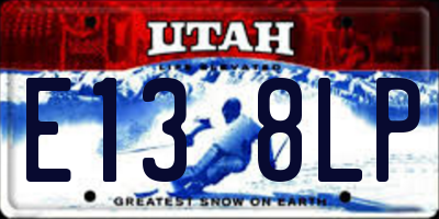 UT license plate E138LP