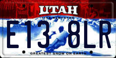 UT license plate E138LR