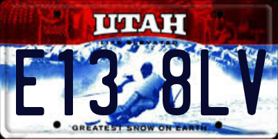 UT license plate E138LV