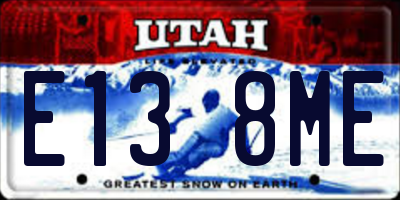 UT license plate E138ME