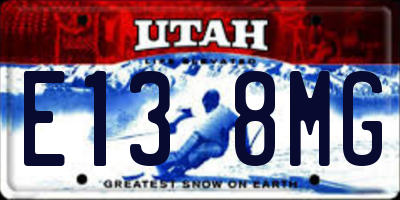 UT license plate E138MG