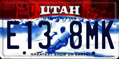 UT license plate E138MK