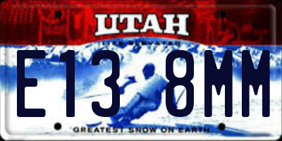 UT license plate E138MM