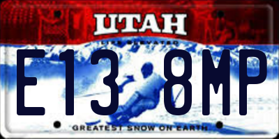 UT license plate E138MP