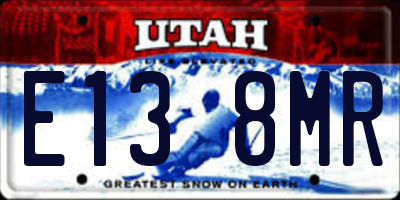 UT license plate E138MR