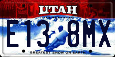 UT license plate E138MX