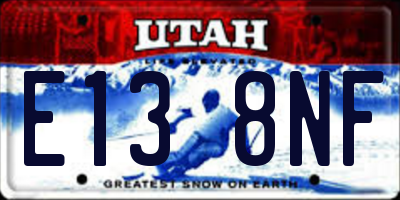 UT license plate E138NF