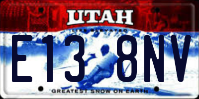 UT license plate E138NV