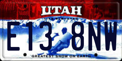 UT license plate E138NW