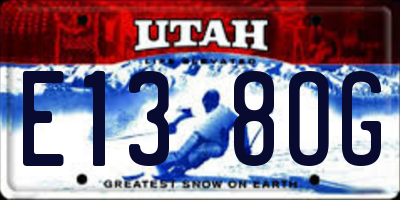 UT license plate E138OG