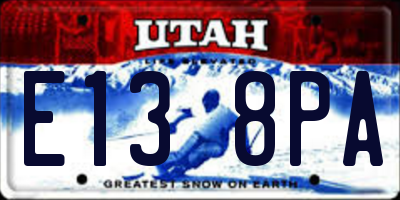 UT license plate E138PA