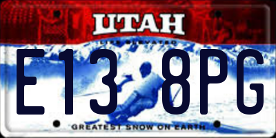 UT license plate E138PG
