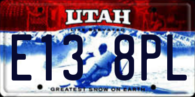 UT license plate E138PL