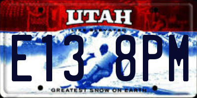 UT license plate E138PM