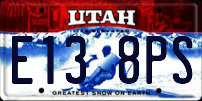 UT license plate E138PS