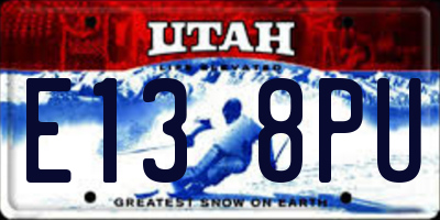 UT license plate E138PU