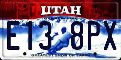 UT license plate E138PX