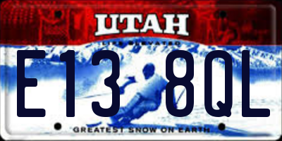 UT license plate E138QL