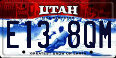 UT license plate E138QM