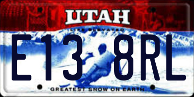UT license plate E138RL
