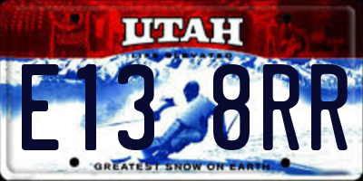 UT license plate E138RR