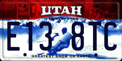 UT license plate E138TC