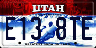 UT license plate E138TE