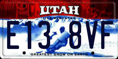 UT license plate E138VF
