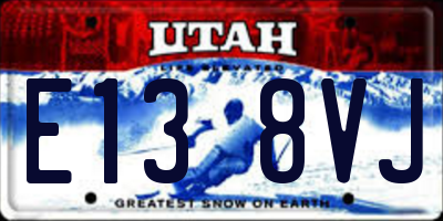 UT license plate E138VJ